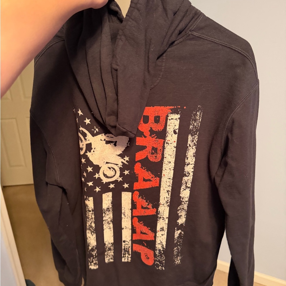 Black Braap Hoodie with Graphic Print